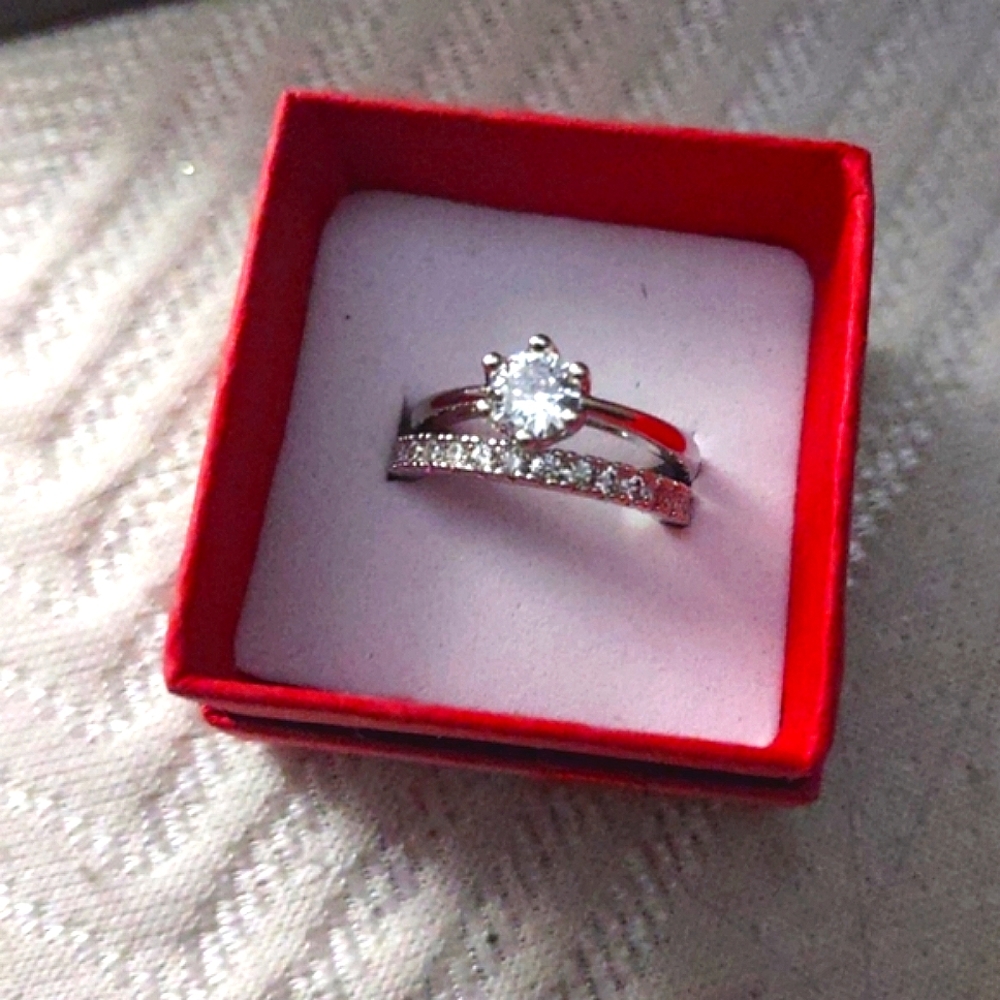 1ct Round Conflict Free Wedding Ring 2-Piece Set - Picture 12 of 15